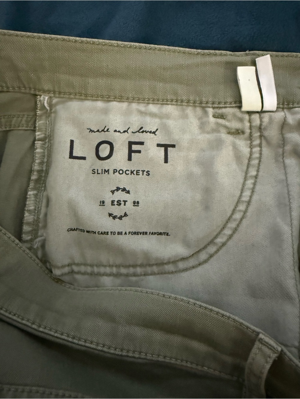ANN TAYLOR LOFT Olive Utility-Style Skinny Pants NWOT - Picture 5 of 5